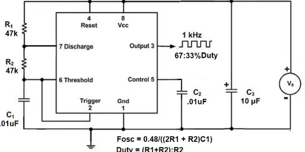 “傳統(tǒng)的雙電阻” 555 振蕩器